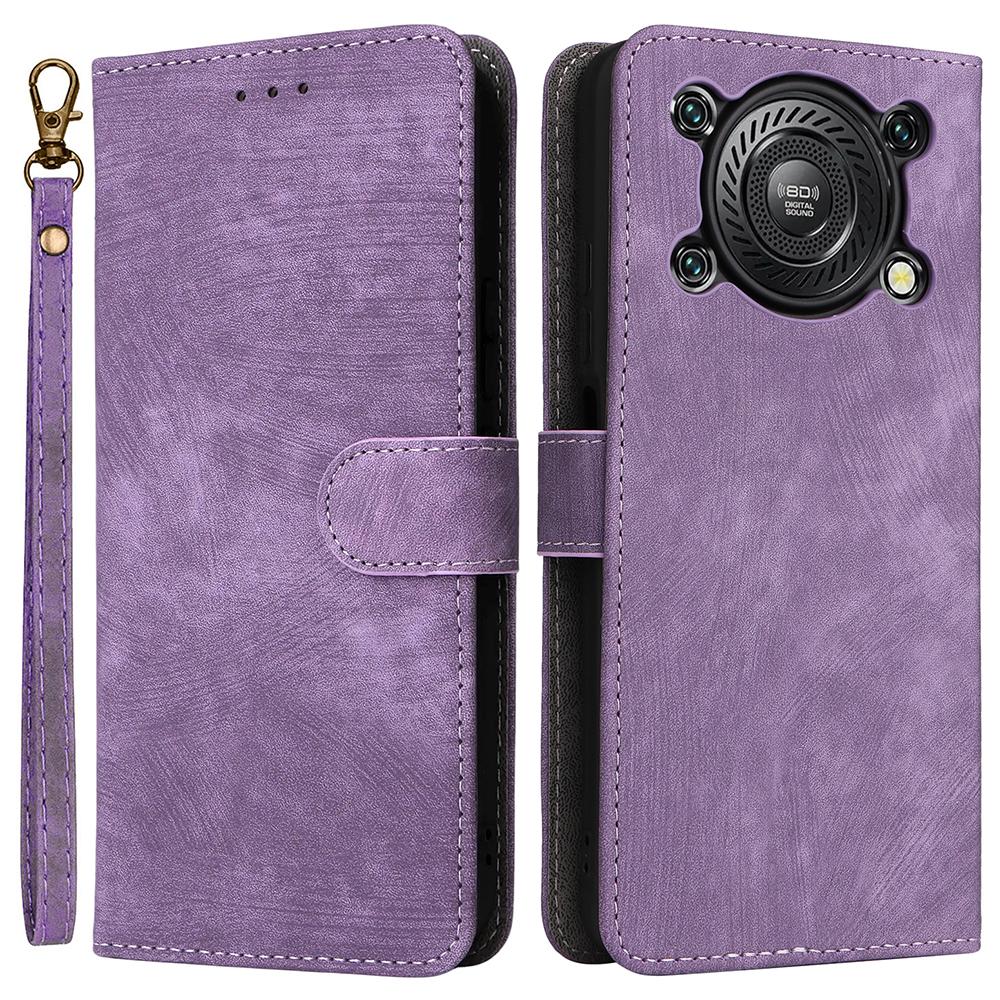 For Oukitel C60/C60 Pro Case Wallet RFID Blocking PU Leather Phone Cover Stand with Strap