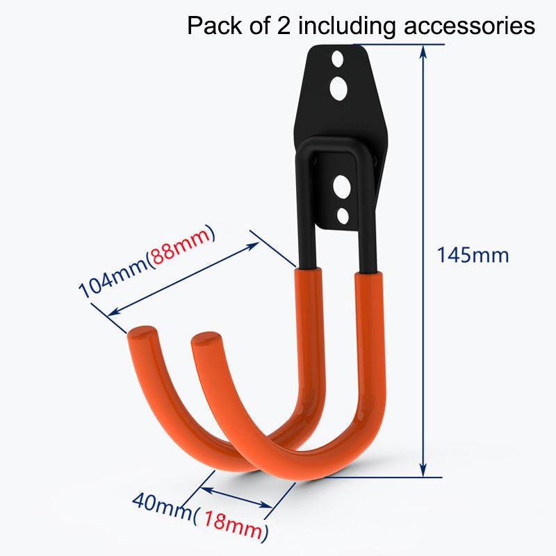 Bicycle Garage Heavy Storage Hook Warehouse Hardware Strong Load-Bearing Small/Medium Square Hook Tool Storage Wall Metal Hook