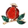 Fashionable Alloy Badge Collar Pin Elegant Pomegranate Lapel Pin Accessory Unique Brooch Jewelry Charm Ornament