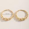 1PAIR Stylish Vintage CCB Earrings Pearl Earrings Ear Clasp Earrings Versatile Earrings