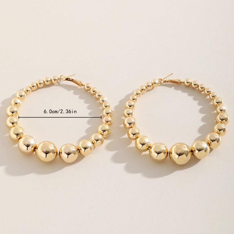 1PAIR Stylish Vintage CCB Earrings Pearl Earrings Ear Clasp Earrings Versatile Earrings