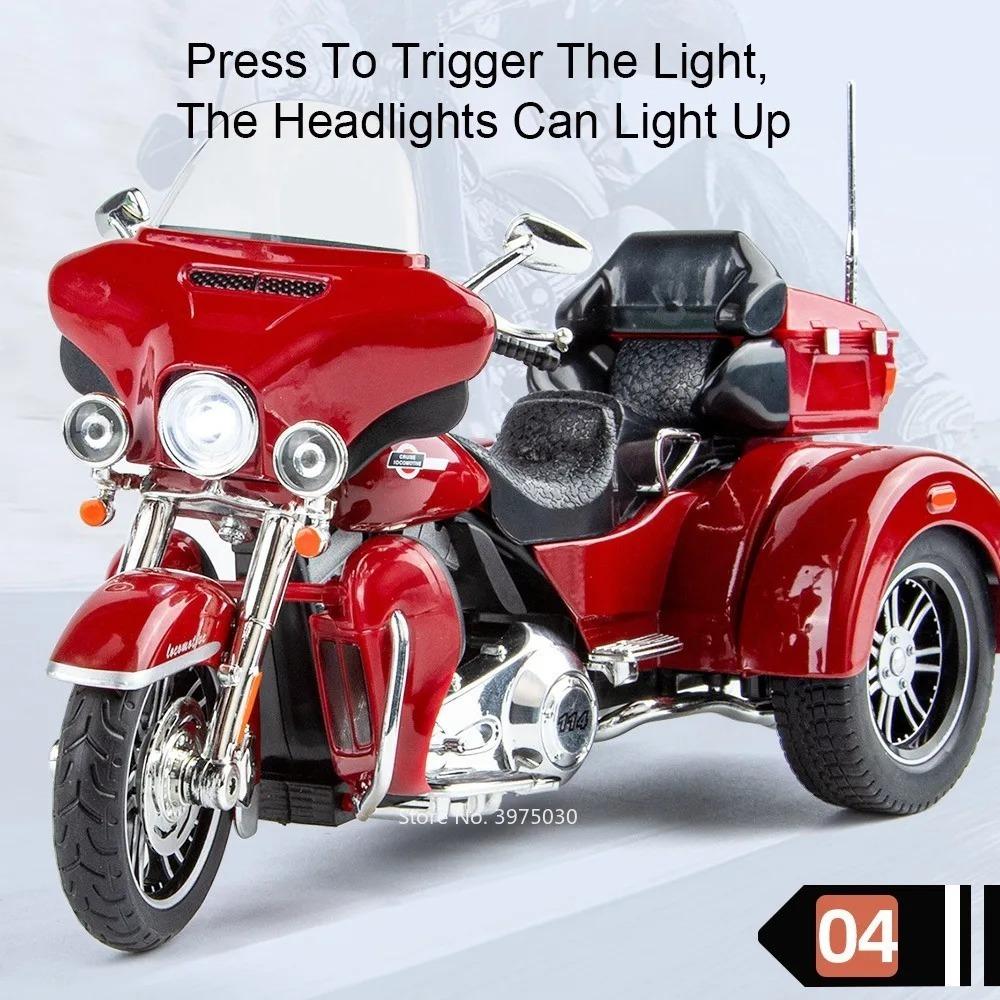 Simulazione 1/9 Lega Harley Davidson Triciclo Modello Moto Ornamento