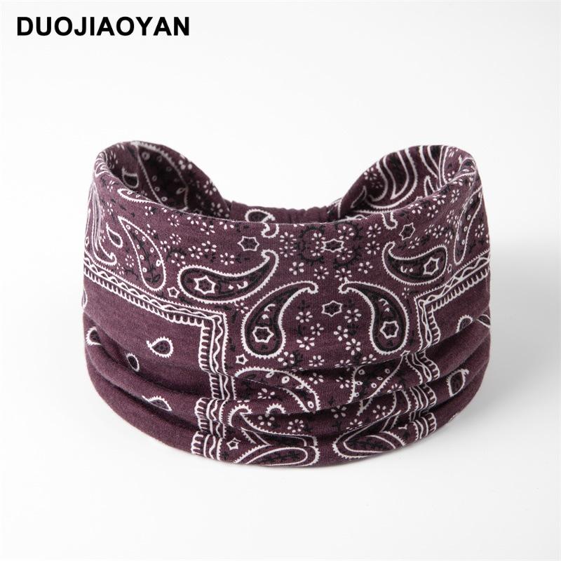 Paisley Knot Elastic Yoga Headband – European & American Style