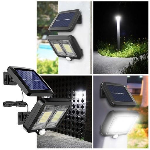 Solarleuchte 98 LEDs mit Bewegungssensor Dämmerungssensor