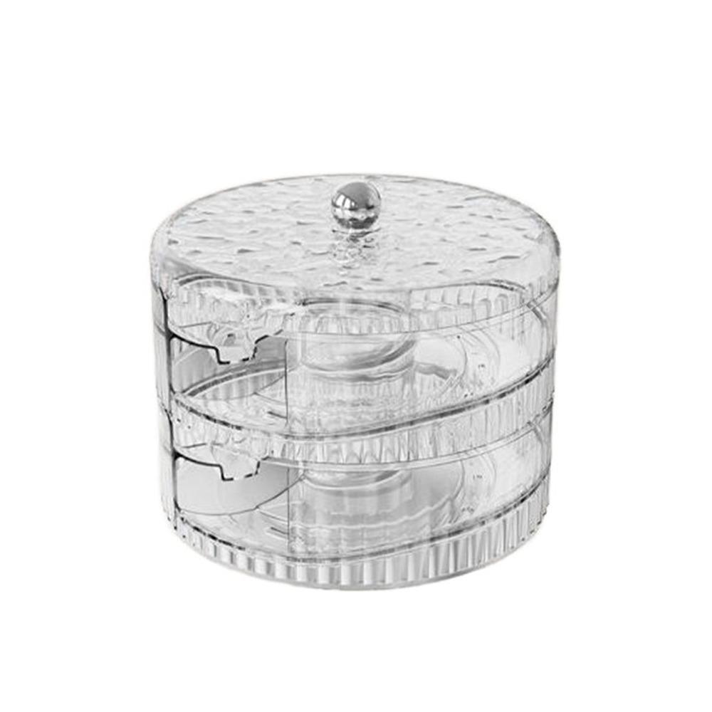 

Transparent Auto Rolling Egg Dispenser Round Egg Protector Rolling Egg Storage Box Countertop Transparent-Double Layers