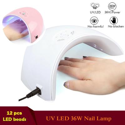 Pro 36W UV LED lampu sušičku nehtů pro všechny typy gelů 12 LED UV lampa pro nehtové strojní nástroje USB kabel