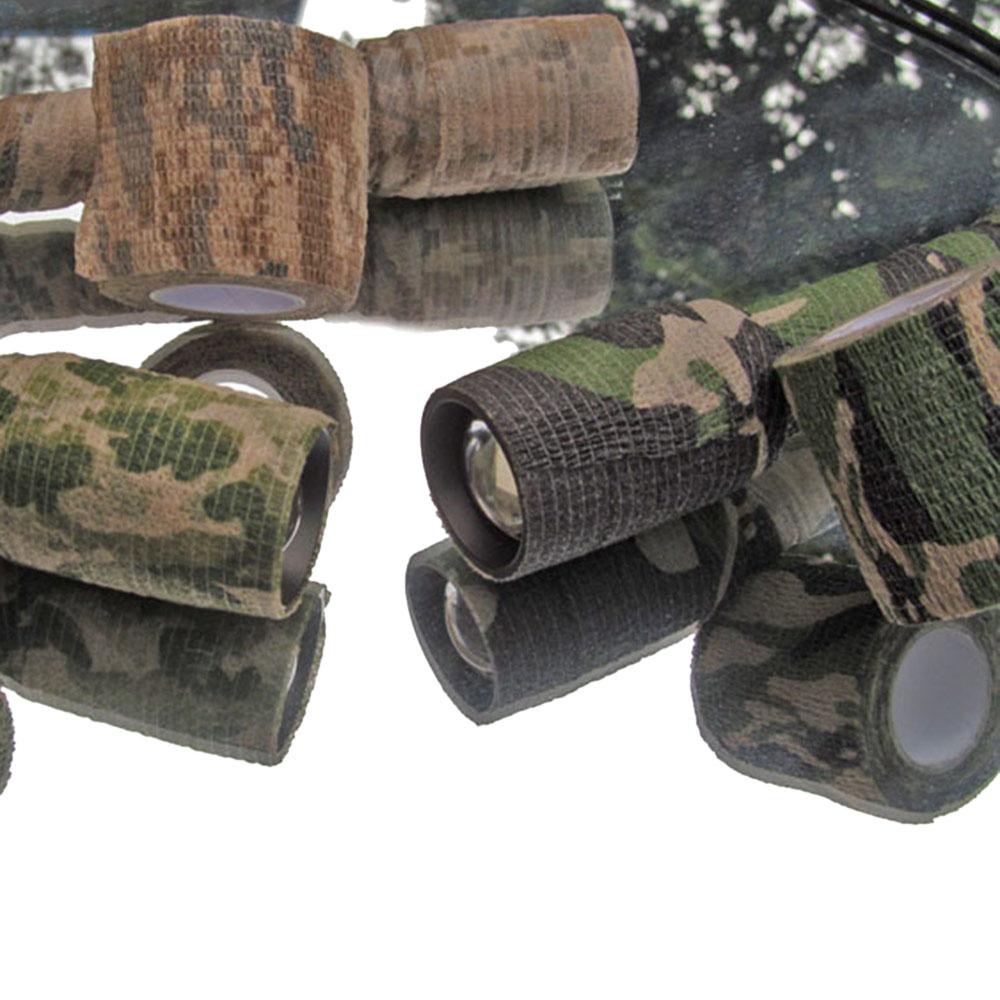 1 Roll Reusable Outdoor Military Camouflage Hunting Camping Cycling Wrap Elastic Stealth Tape