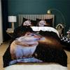 Nightmare Before Christmas  Duvet Cover with Pillow Cover Bed Sets Jack and Sally 3D Skull Christmas Bedding Set Bedroom Decor