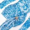 European Women's Summer Mesh Starfish Print Slim Dress with Sashes