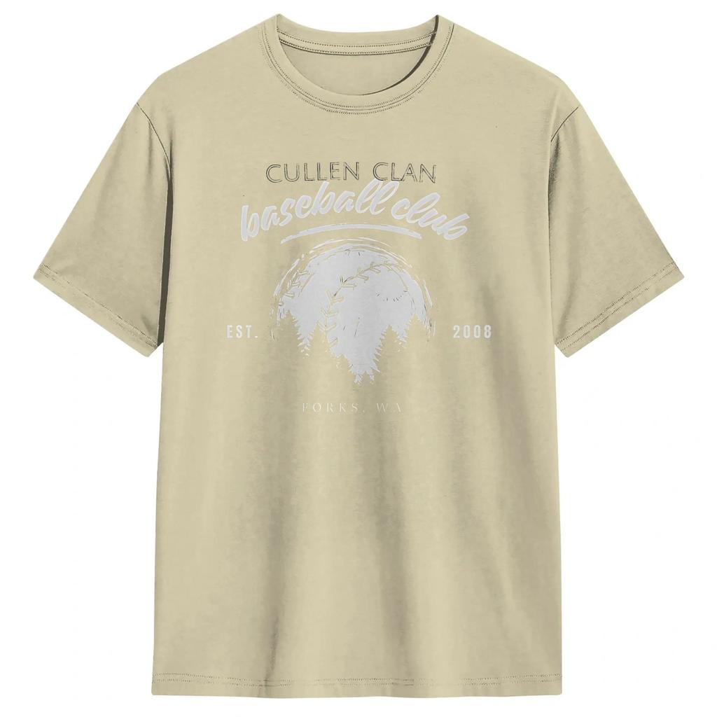 Cullen Baseball Twilight Tshirt Summer Leisure Tshirts Cotton O Neck 4xl 5xl 6xl Tees Shortsleeved Streetwear Tshirt