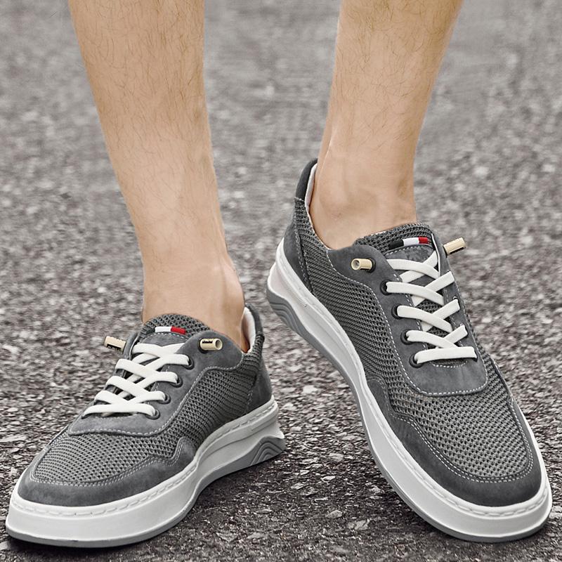 FashionFashion Men Mesh Casual Platform Sneakes LaceUp Trainers Student Sneakes Mens Vulcanized Shoes Tennis Sneakers Zapatillas Hombre