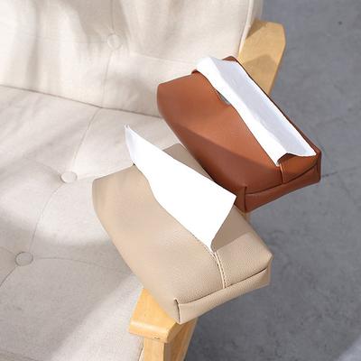 Taschentuchbox, leichtes Luxus-Wohnzimmer, kreative nordische rechteckige Aufbewahrung, Taschentuchspender, Auto, Leder, Pumppapierbox