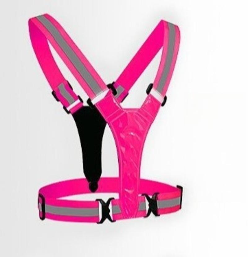 LED Running Vest USB Rechargeable Reflective Glowing Reflector Straps High Visibility Night Running Riding Clothing Elastic Band