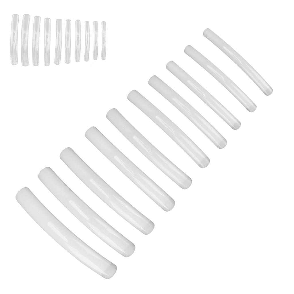 10pcs Long Flat Nail Tip Home Salon Nail Art Design Fake False Nail Set Manicure Tool