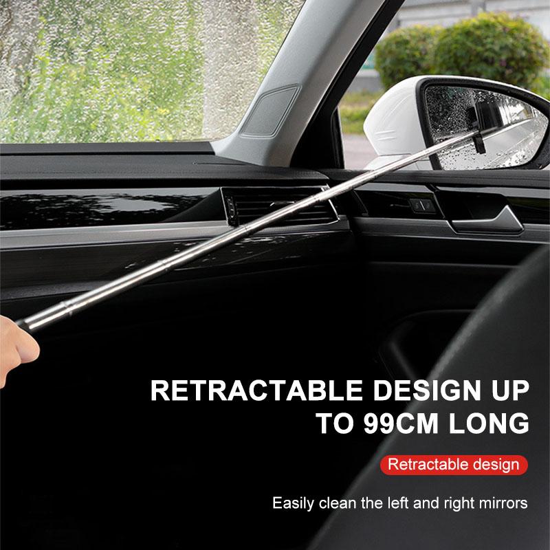 1Pcs Car Rearview Mirror Wiper Retractable Handheld Cleaning Brush For Porsche 911 918Spyder 928 944 968 Boxster Cayenne Macan Panamera