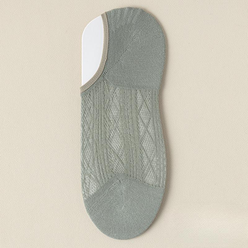 

Женские тонкие носки-следки из дышащей сетки, впитывающие пот, бесшовные, невидимые для весны и лета 1 pair зелёный