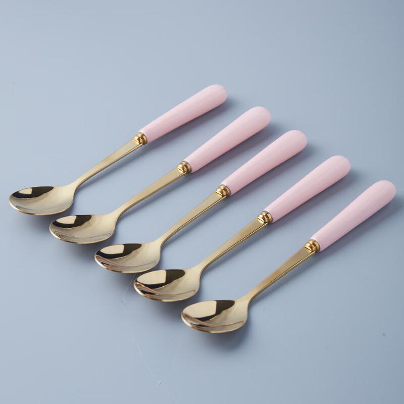 Zhi Shi Hammered Ceramic Stainless Steel Fruit Spoon