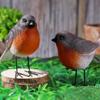 Cute Robin Bird Statue Nordic Style Yard Ornament Durable Bird Figurines  Indoor Living Room