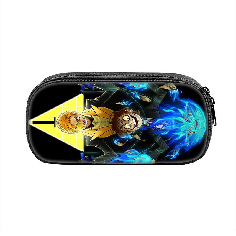Gravity Falls Cartoon Pencil Case Large Capacity Nylon School Supply Organizer For Students