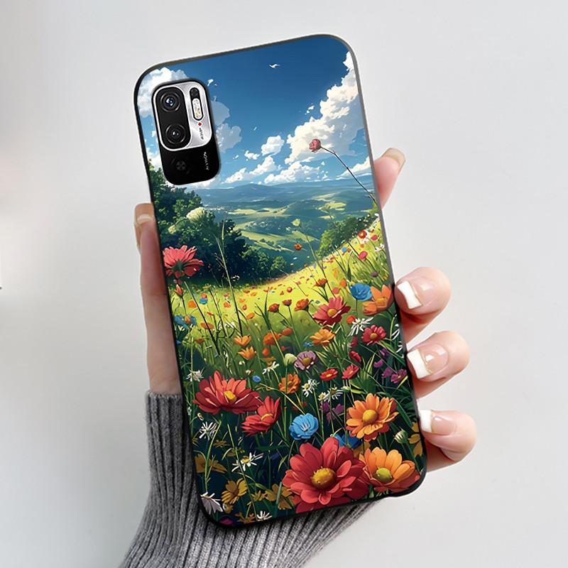 Casing For Redmi Note 10 JE 10T JE Phone Case Luxury Dragon Cute Cool Boys Girls Shockproof Black Matte Soft Silicone Back Cover