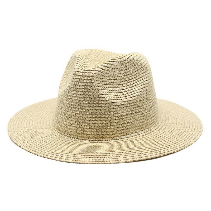 Unisex Summer Panama Sun Hat - Fashionable Straw Braid Fedora for Outdoor and Beach Wear.