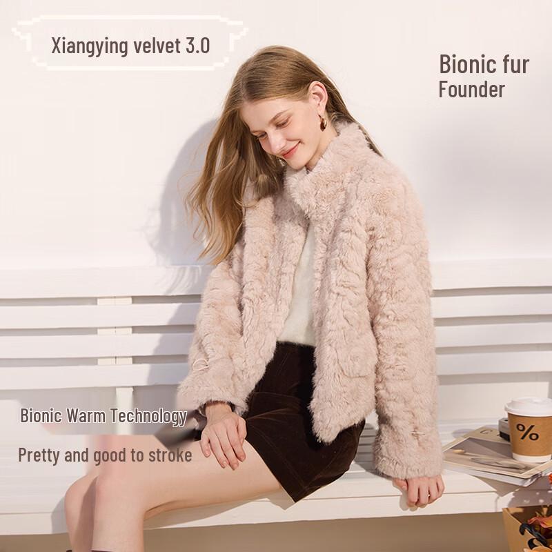 Женское короткое пальто из искусственного меха Xiangying Meimeirong XL