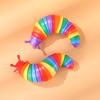 Colorful Caterpillar Fidget Toy Bendable Funny Stress Cute Portable Relief Decompression Kids Adults Slug Sensory