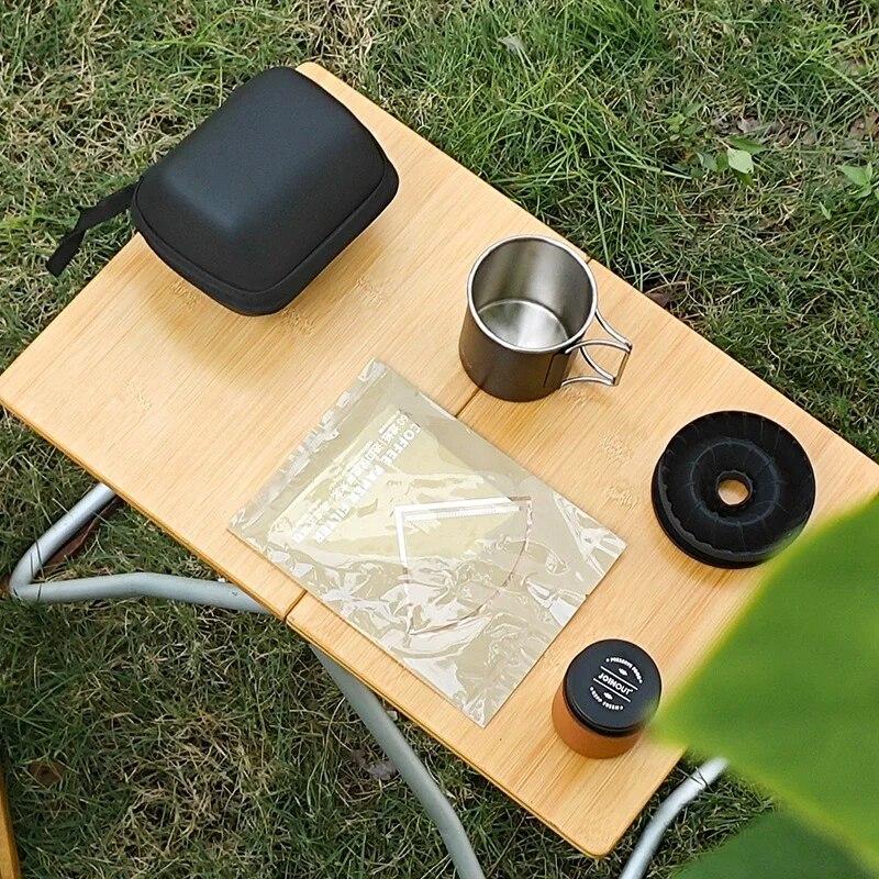 Outdoor Camping Kaffeebrühset, tragbare Silikonfilterbecher-Kombination