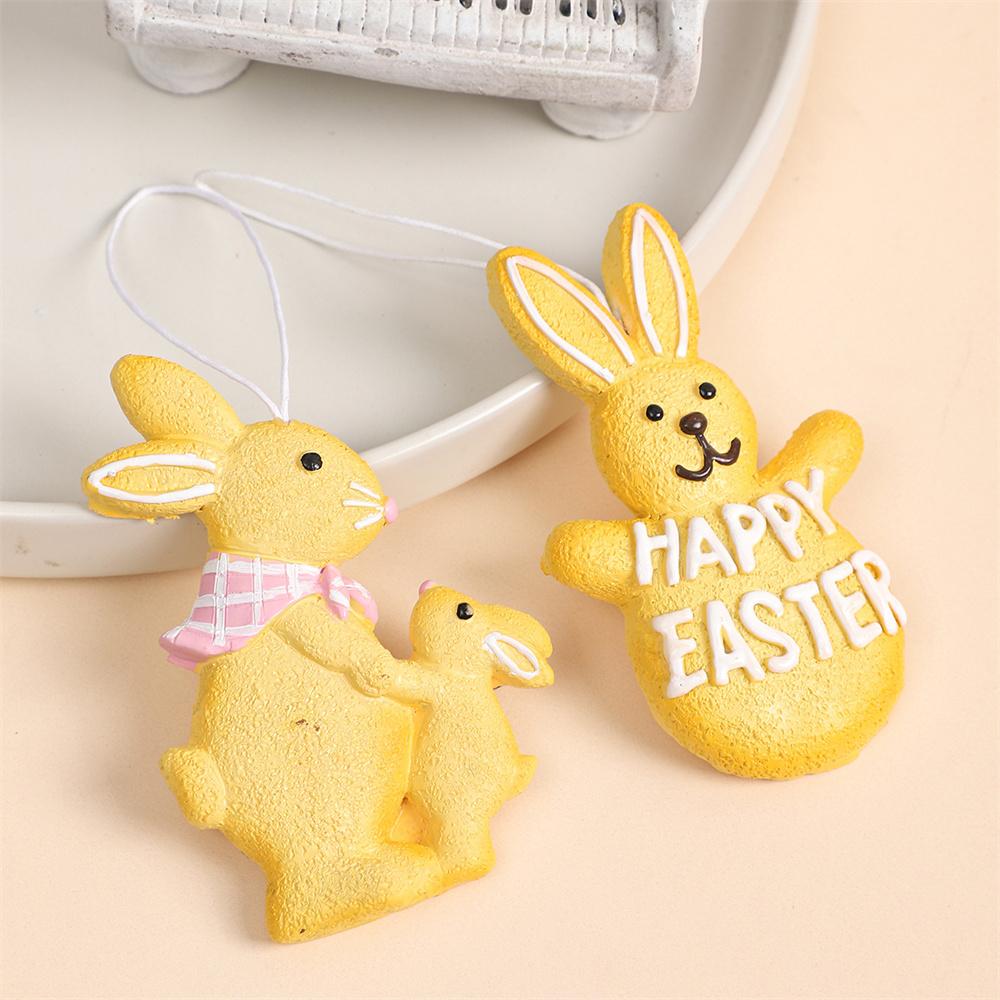 2025 Osterhase Hängeanhänger Harz Lebkuchenei Hase Ornament Baumhängefigur Kindergeschenke Heimparty Dekorationen