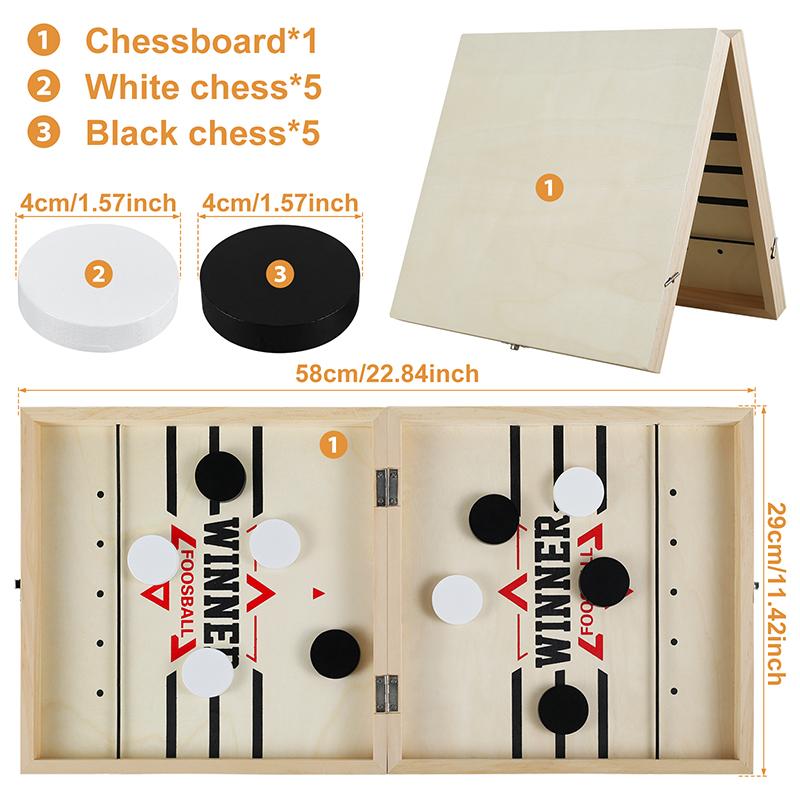 Foosball Winner Games Table Hockey Catapult Chess Parent-child Fast Sling Puck Board Party Toys For Children Adults Or Foldable
