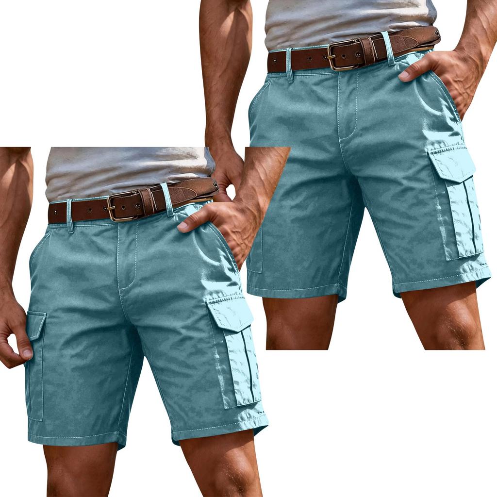 Herrshorts Cargo Knälånga Lös Passform Flerfickor för Sommarsport Vandring