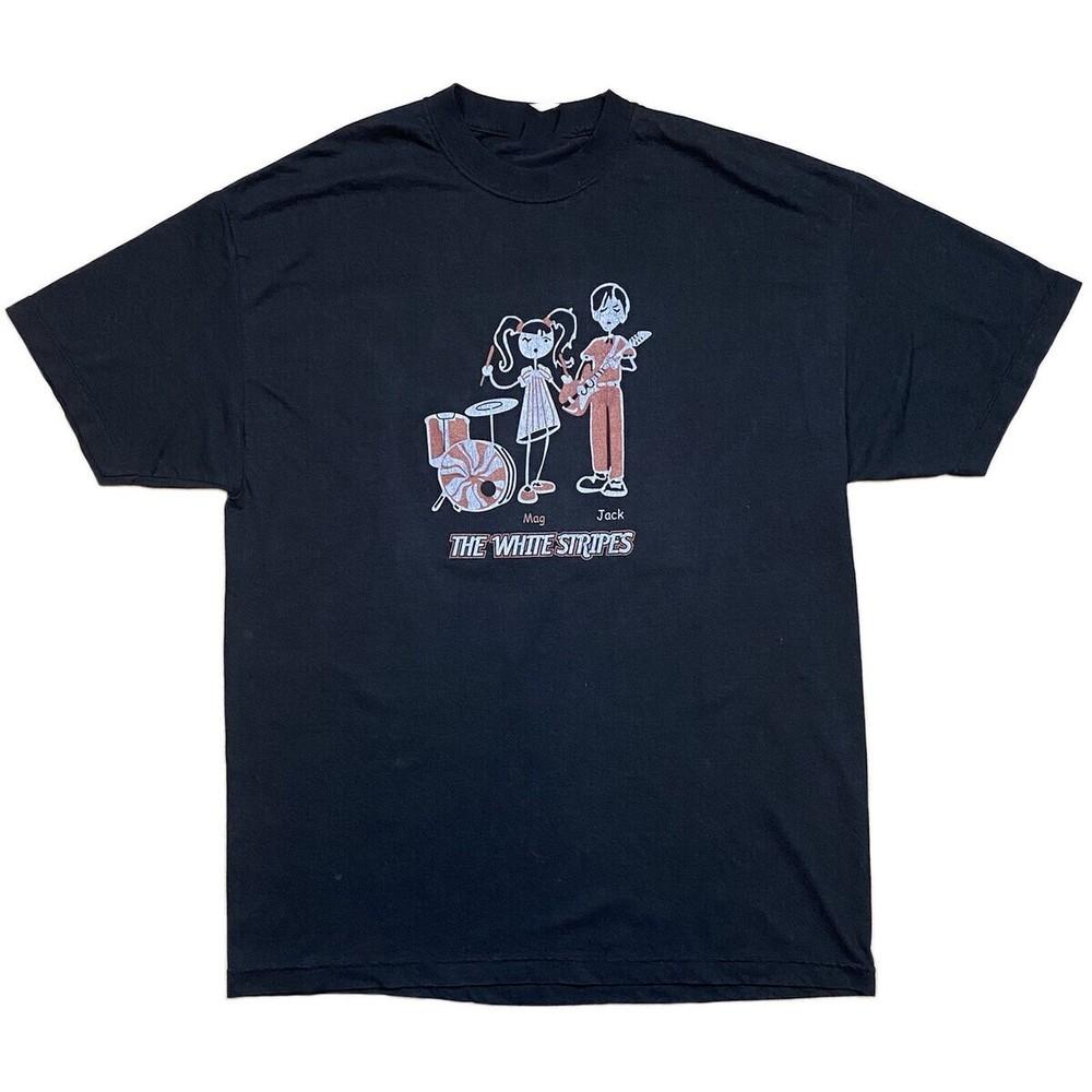 VTG 2005 Band Tour The White Stripes Shirt Black Classic Unisex S-5XL 5XL E1393 Unisex T-Shirt S