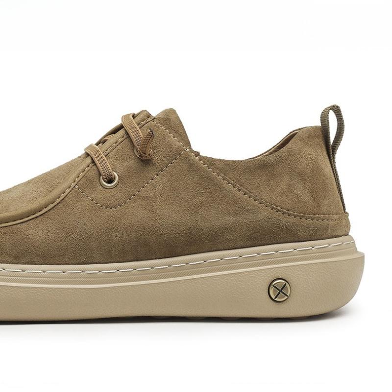 Men's Casual Leather Shoes Soft Sole Walking Shoes Luxury Brand Lace-Up Lightweight Walking Shoes Outdoor Mens Sneakers