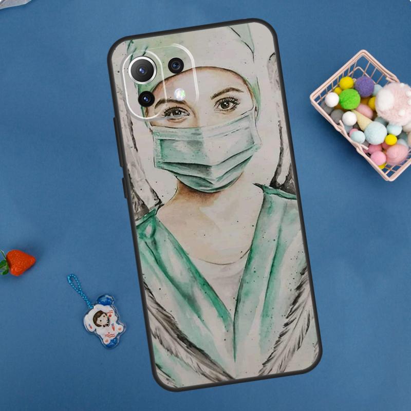 Cartoon Medicine Doctor Nurse Case For Xiaomi 11T 12T 13T 14T Pro 13 14 15 Ultra POCO X7 Pro X3 X5 X6 M6 F5 F6 Pro Cover