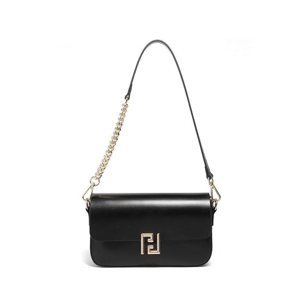 

Темпераментная женская сумка Новая кожаная на плечо Маленькая квадратная сумка Подмышечная женская сумка Сумка чёрный