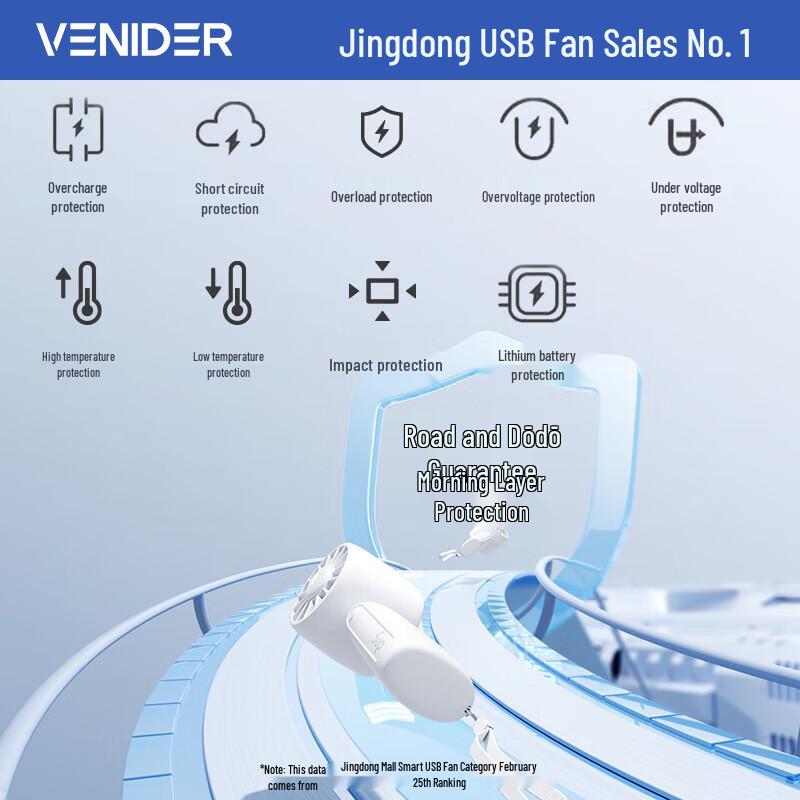 VENIDER Portable Handheld Cooling Fan