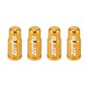 X AUTOHAUX Tire Valve Caps Valve Stem Caps Dust Valve Caps Aluminum Alloy French Type Motorcycle 4pcs Gold