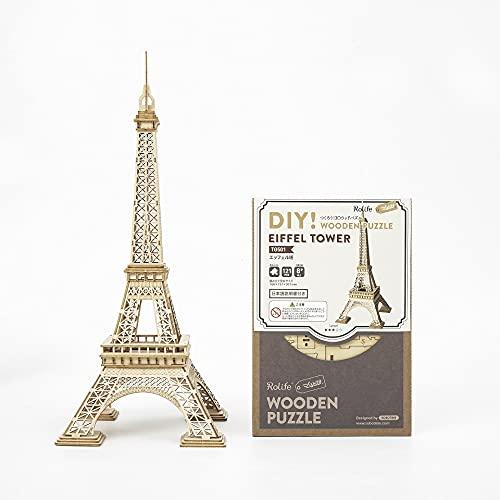 Tsukurundesu® 3D Wooden Puzzle TG501 Eiffel Tower with Japanese Instructions