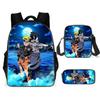 NARUTO Naruto Anime School Bag Set 3-Piece Backpack Shoulder Bag Ninja Student Backpack