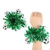 Flor de Pulso com Tema de Futebol Pulseira de Pom Pom de Líder de Torcida Flor de Dança Bola de Flores para Eventos de Futebol Dia do Jogo Lembrancinhas de Festa
