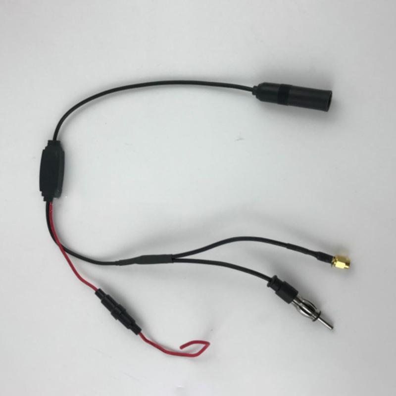 1 buc FM/AM Dab + auto antenă aeriană Splitter cablu adaptor radio semnal amplificator antenă semnal Booster 88-108Mhz
