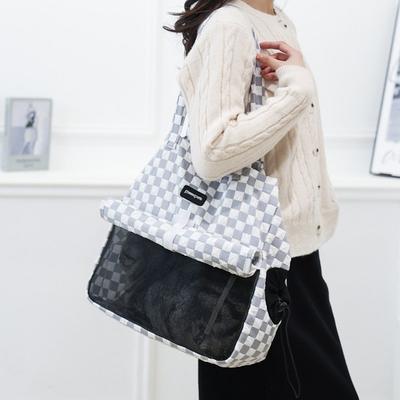 Pastel Pet Pet Check Shoulder Carrying Bag, Korean Pet Shampoo