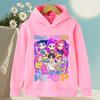 Korean KPop Devil Hunter Cartoon Girl Hooded Sweatshirt Warm Children's Wave Fashion Casual Top Casual Girls' Clothing