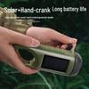 High-Brightness Emergency Flashlight with Long Battery Life and Solar Hand-Crank Charging