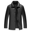 First-layer cowhide leather jacket, spring and autumn thin men's leather jacket, middle-aged and elderly windbreaker jacket, large size