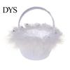 Flower Basket Decorative Eye-catching Romantic Bridal Handheld Girl Wedding Supplies Petals