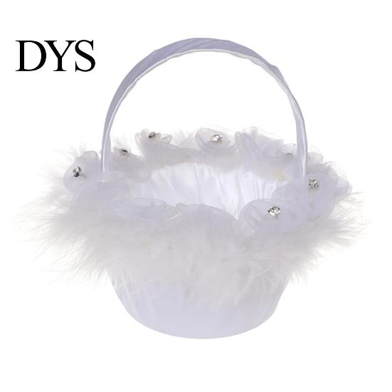 Flower Basket Decorative Eye-catching Romantic Bridal Handheld Girl Wedding Supplies Petals