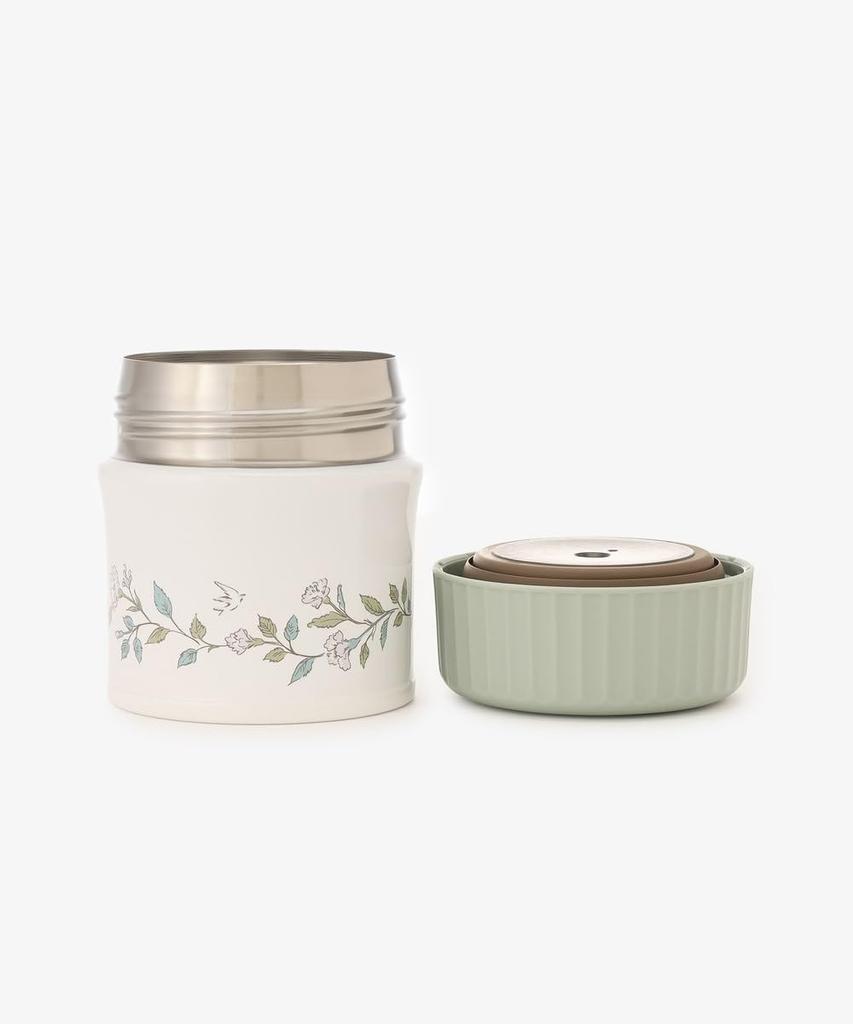 Afternoon Tea Living HS99 Flower Art Insulated Soup Jar, Thermos Green
