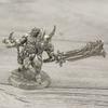 Solid White Copper Tribal Warrior Figurine Retro War Model Desktop Decor Gift for Men