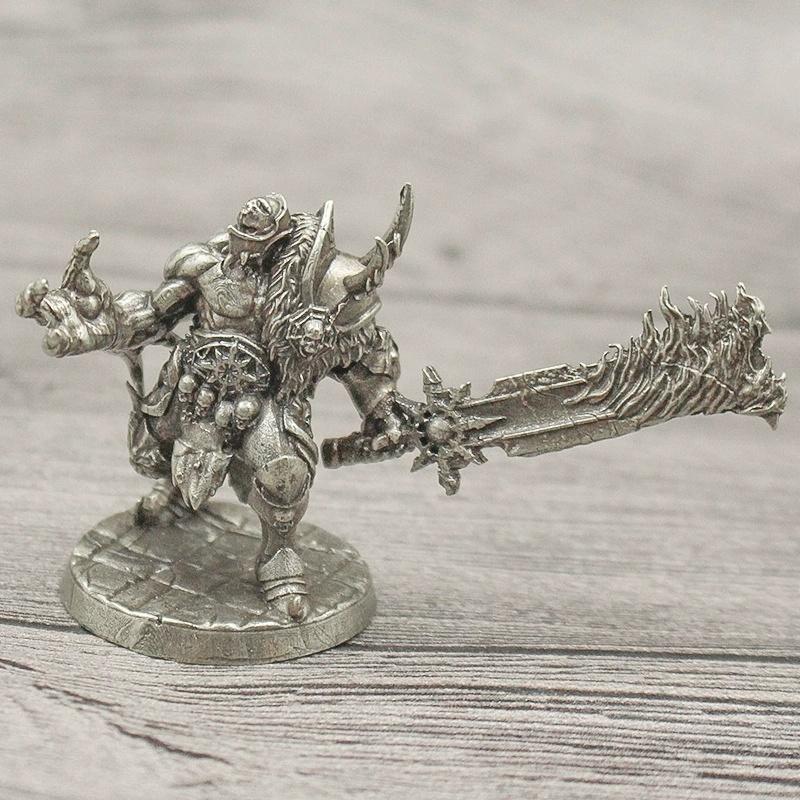 Solid White Copper Tribal Warrior Figurine Retro War Model Desktop Decor Gift for Men
